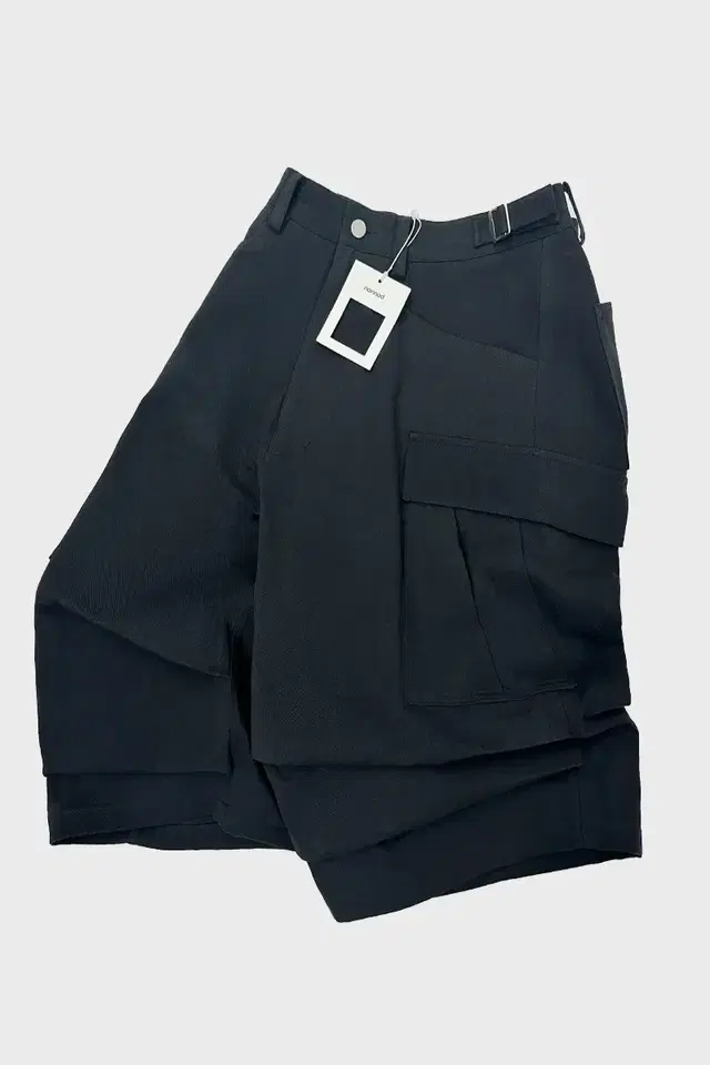 논노드 Side cargo shorts- Black