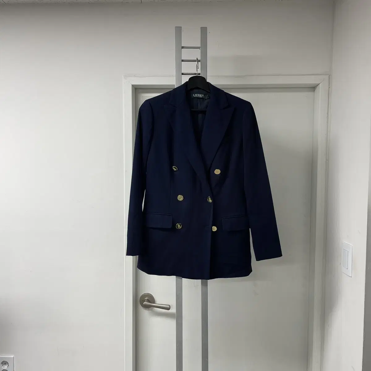 Ralph Lauren Women's Double-Breasted Navy Blazer 0(w)