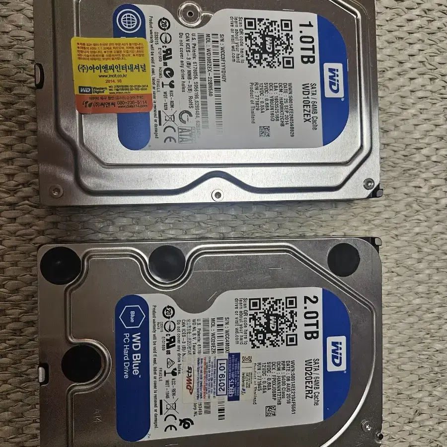 wd hdd 1개 판매(2테라)