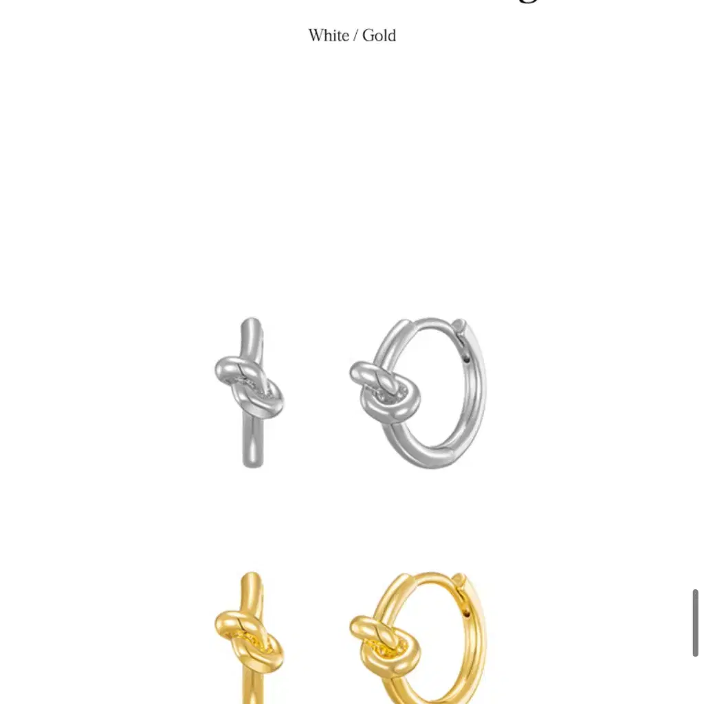 hei(헤이)  knot one-touch earring