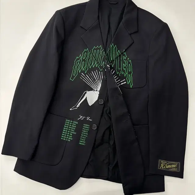 Raf Simons 라프시몬스 22Ss 그림 크롤러 블레이저