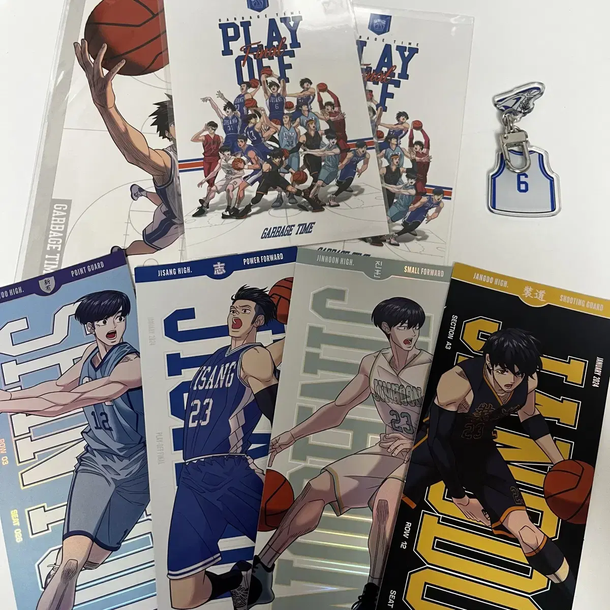 Garbage Time pop up player ticket jersey keyring