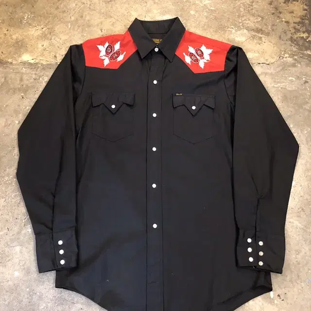 80s Bar -M western shirt - M (100)