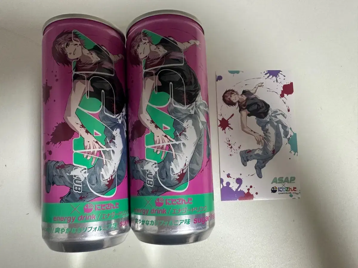 NIJISANJI Ren Roa ASAP Energy Drink Enadori pre-order benefit sticker