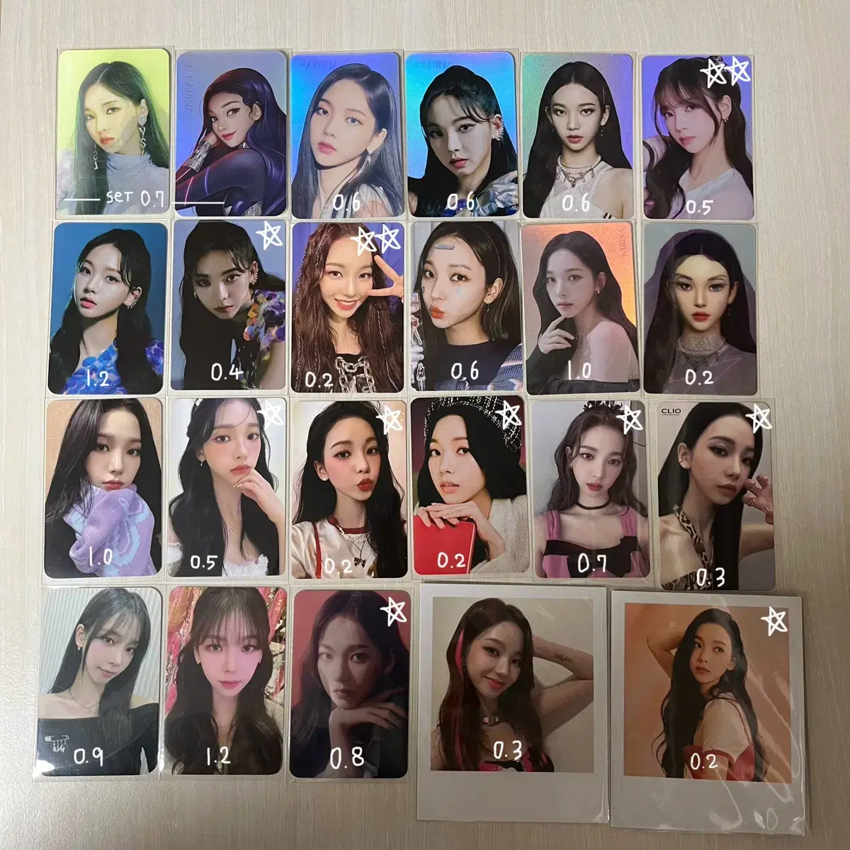 Aespa karina photocard wts Black Mamba Next Level Savory Holka seasons greetings Pop Up