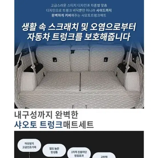 샤오토 트렁크 매트 차박 매트 뉴산타페MX5