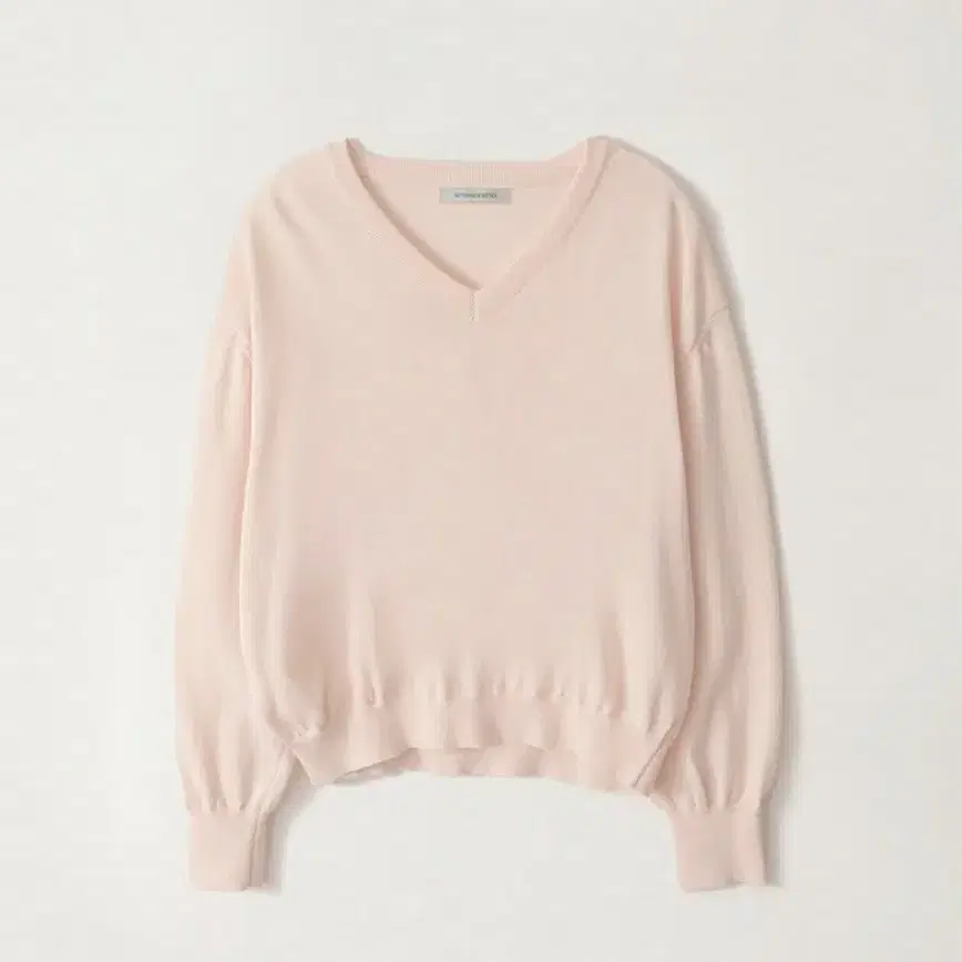 낫띵리튼 pipley v neck pullover baby pink