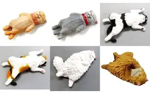 Japanese Gacha Figures Collection Sleeping Animals 6-Piece Unsealed