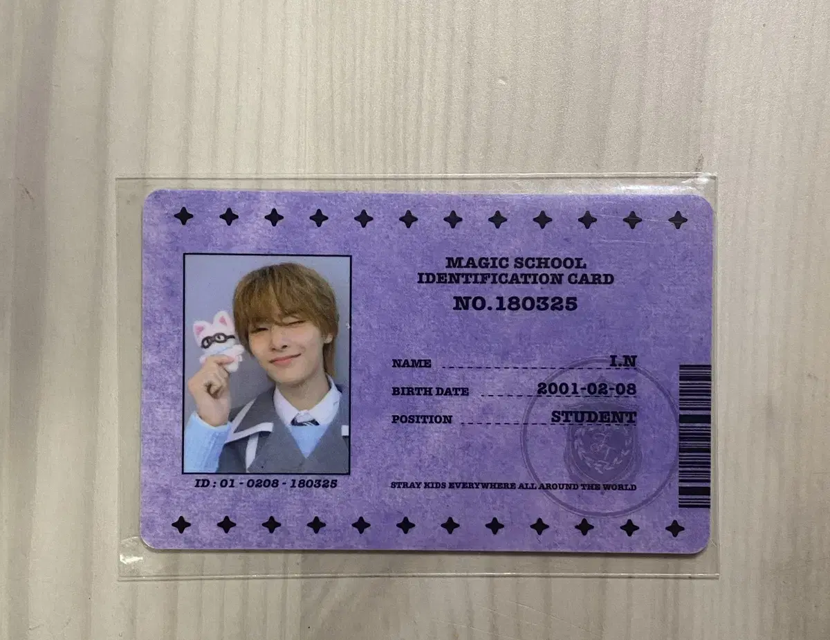 Straykids Magic School fanmeeting i.n Student ID card wts Sells