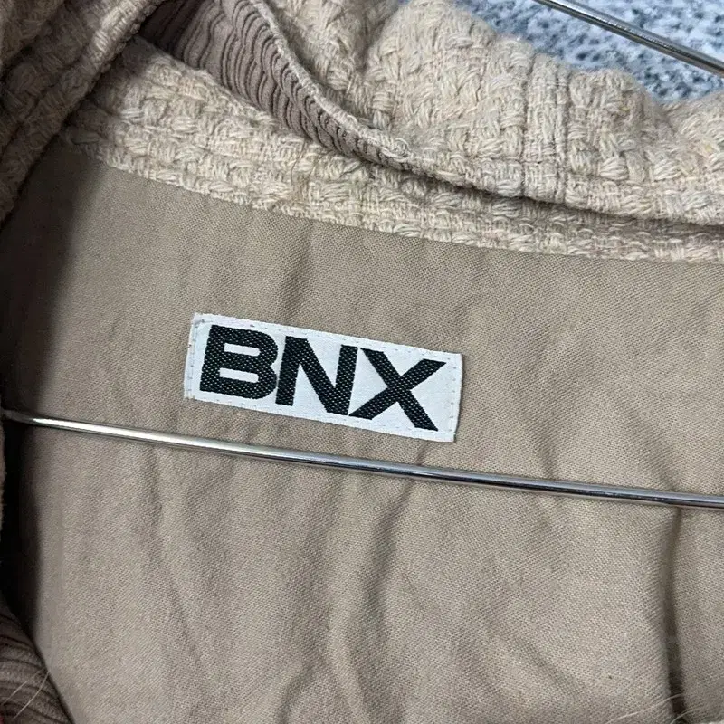 BNX 빈티지 패턴 버튼 후드 코트 S