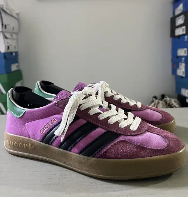 (W) Gucci x Adidas Gazelle Sneakers Pink