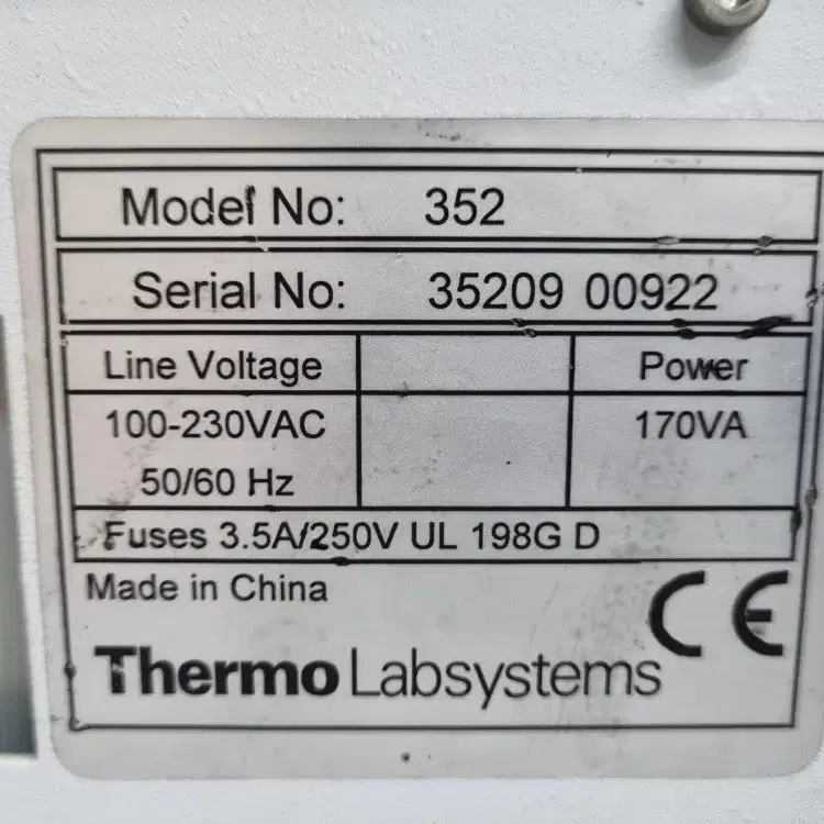 Thermo 352 마이크로플레이트 리더