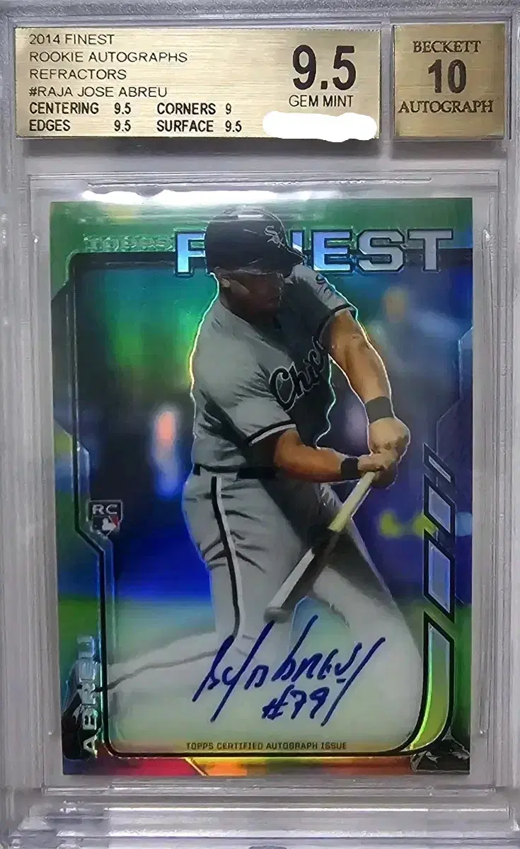 2014 Finest bobby Abreu Ripple Onda RC BGS 9.5/10