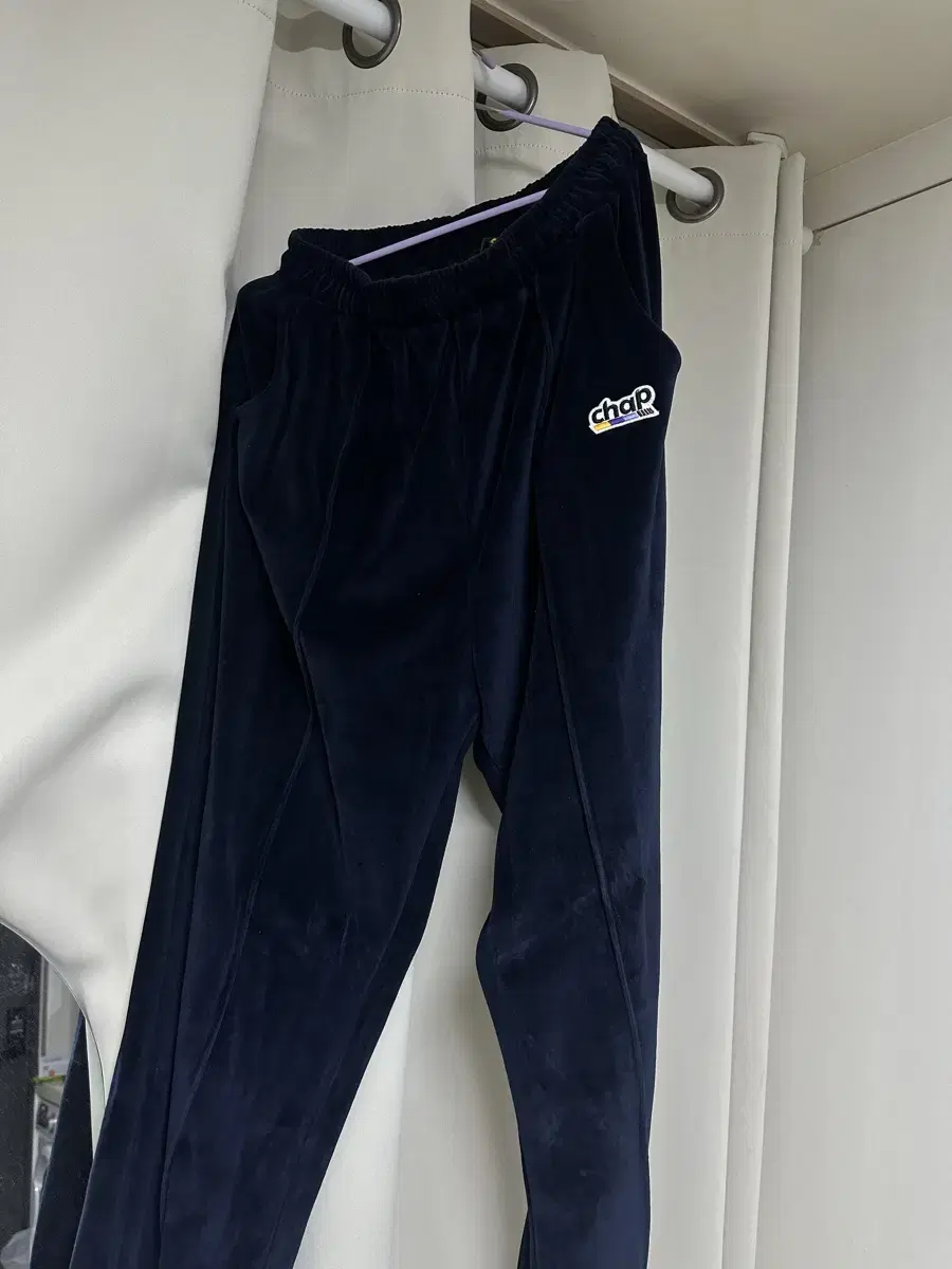 찹찹 Velour Track Pants(Navy) 벨벳 트랙 팬츠 네이비