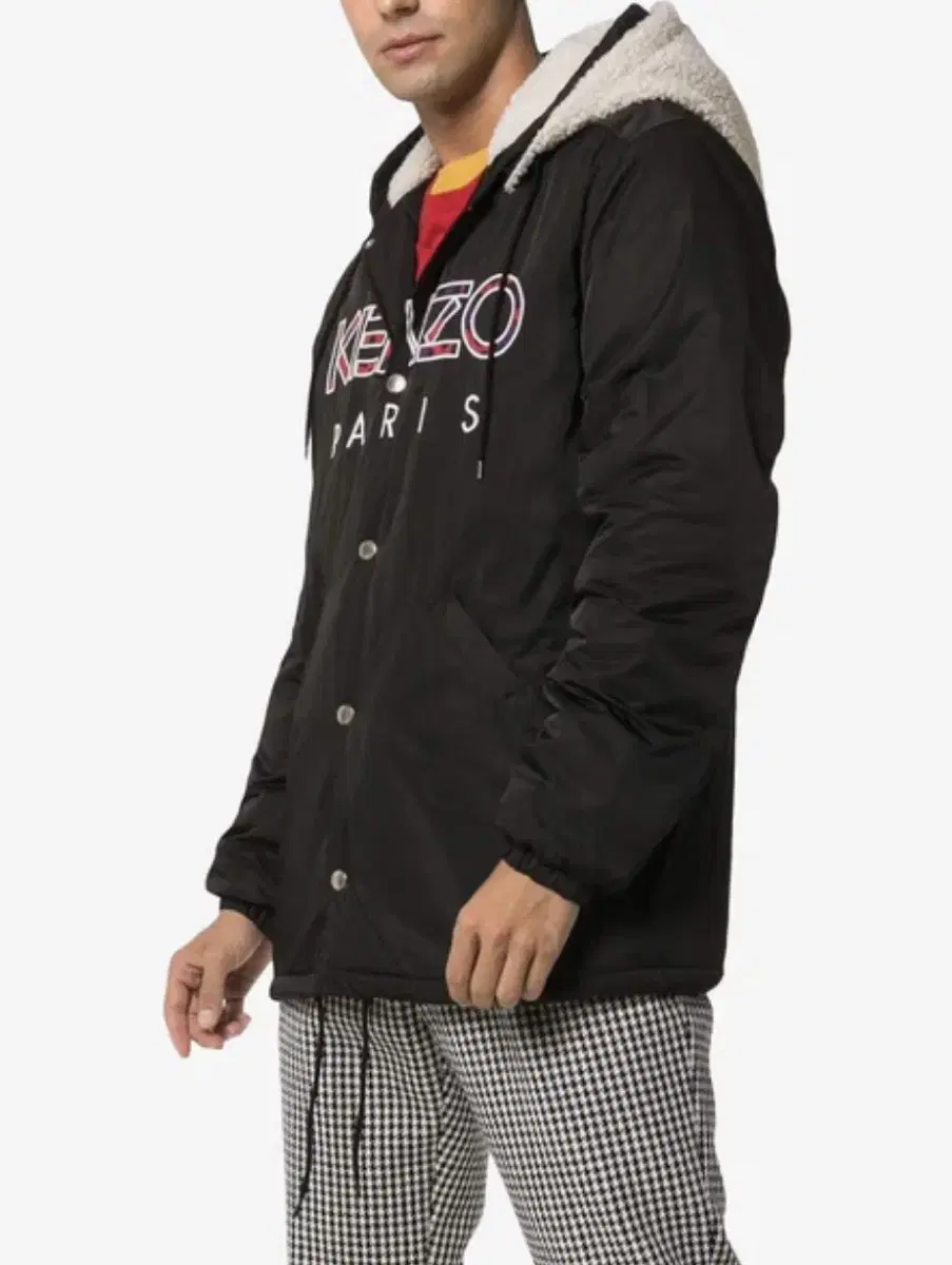 105) Kenzo Logo Fleece Hooded Jacket