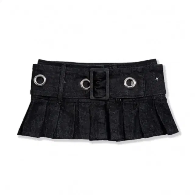 유쓰배쓰 레이어드 데님스커트 PLEATED DENIM SKIRT BELT