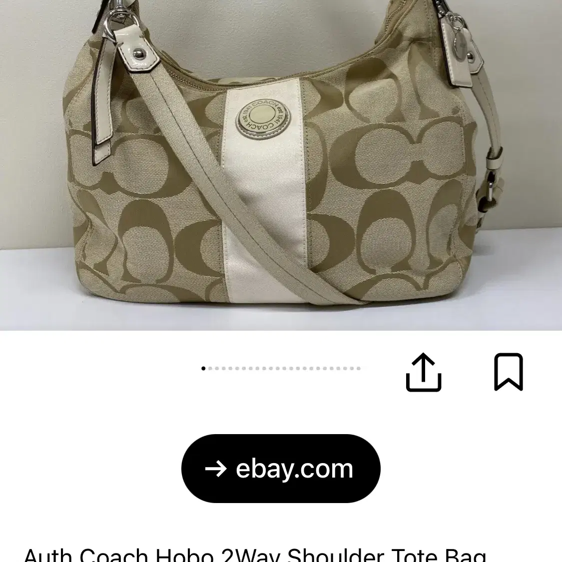 COACH 00's hobo signature 2way Bag