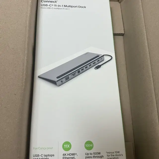 벨킨 USB C타입 11 in 1 멀티 포트 허브 독 100W INC00