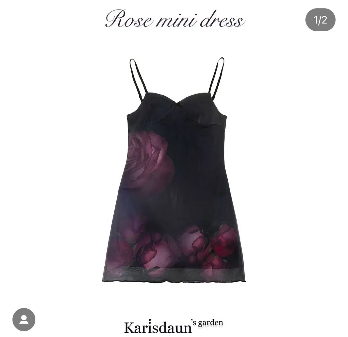 카리스다운 rose mini dress