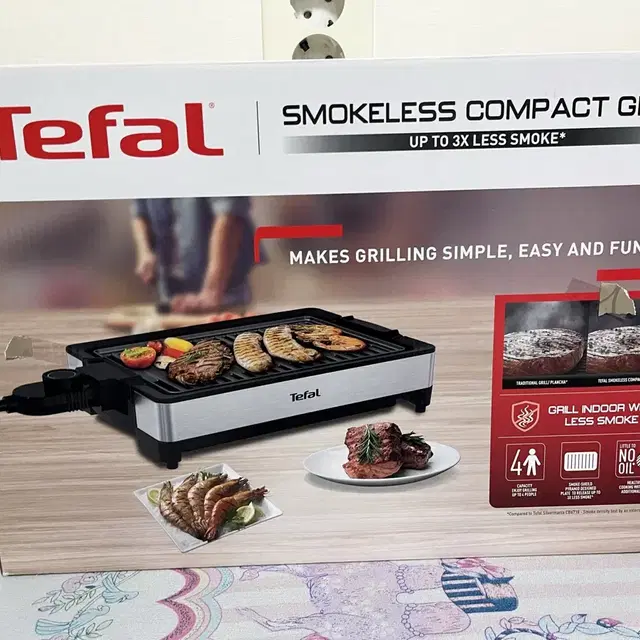 TefaL 테팔 컴팩트 그릴 TG300DKR 전기휴대형그릴