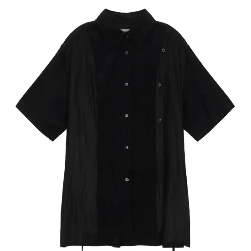 마뗑킴 STRAP POINT BUTTON HALF SHIRTS