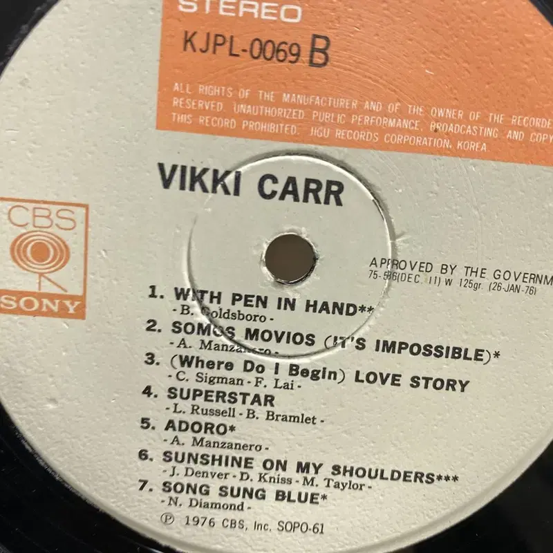 VIKKICARR NEW GOLD DISC  LP / AA4934