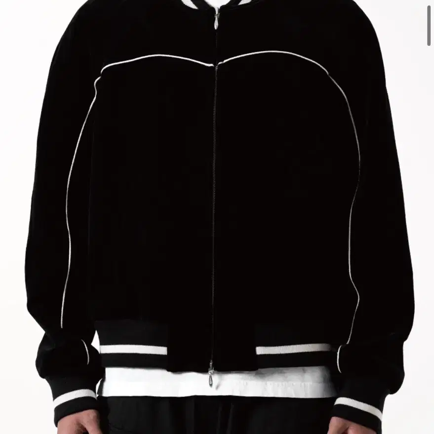 Etce 이티씨이 velour raglan jacket(black)