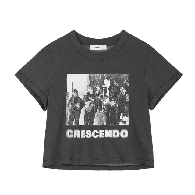 (새상품) 다이닛 CRESCENDO CROPPED TSHIRT 차콜