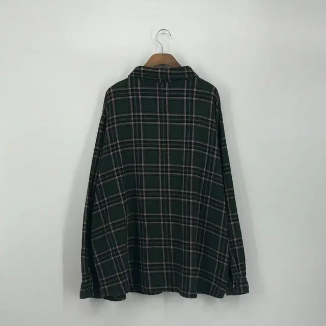 빈티지 오버핏 체크 남방 셔츠 (XL size / GREEN)