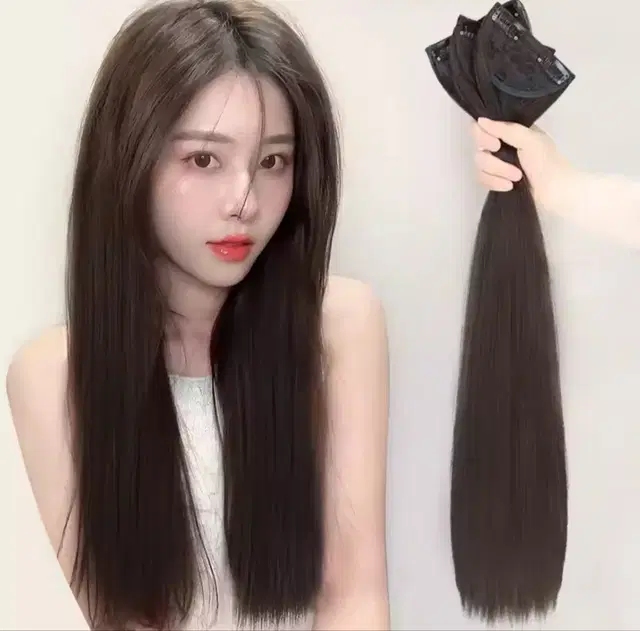 붙임머리 가발 40cm 3개 판매합니다. 똑딱이 핀 피스 헤어 패션가발