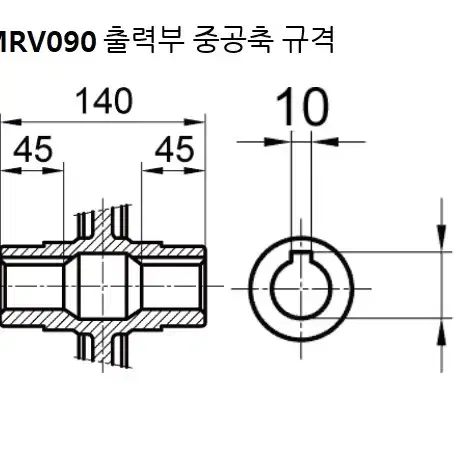 NMRV090 / 감속비율 1/100 / 1마력용