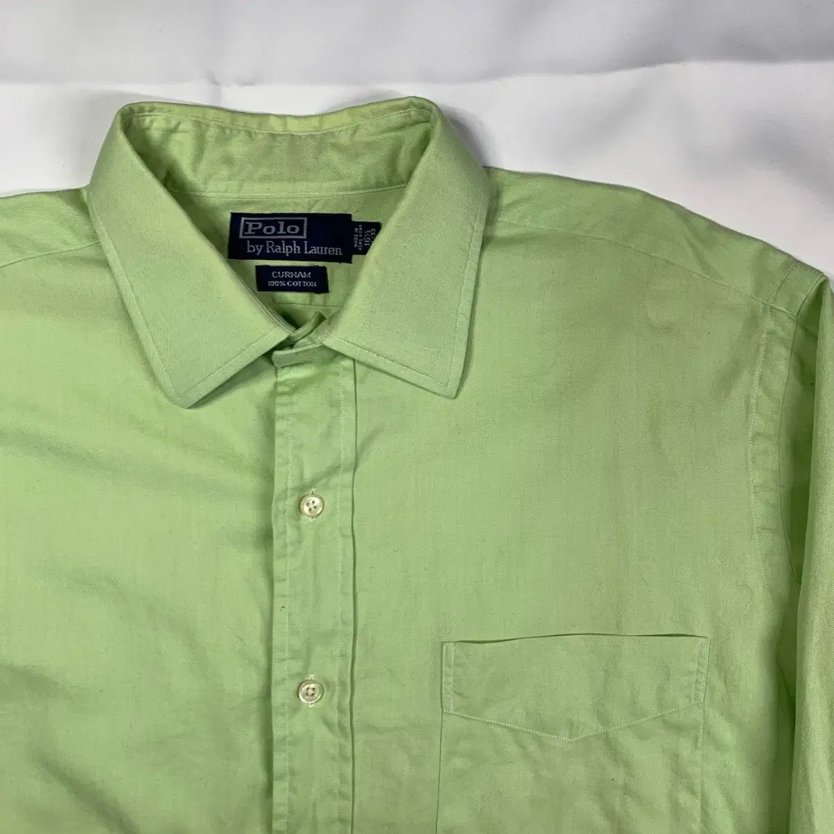 [L] Ralph Lauren Polo Solid Cotton Shirt Kirkham