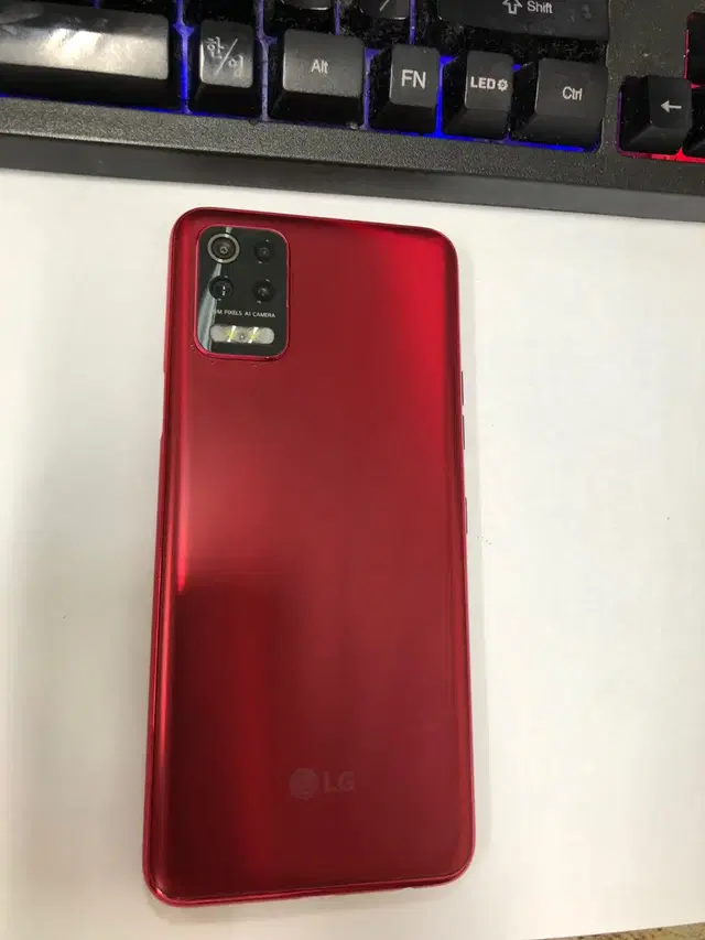 190937 LG Q52 레드 SS급 64GB 무잔상 자녀폰 업무폰효도폰