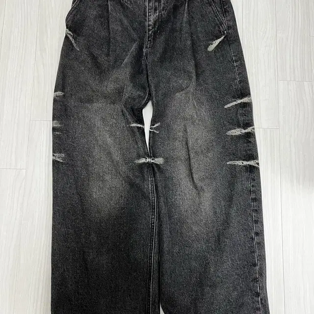 메종미네드 swell wide denim pants black 46