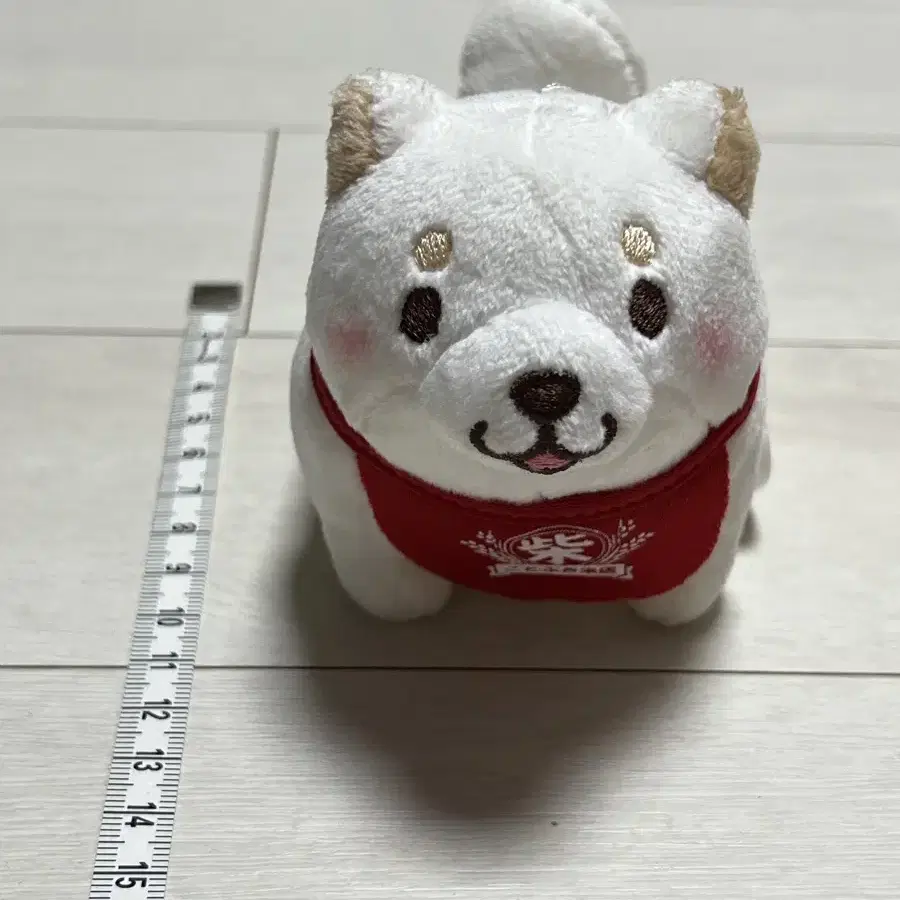 흰색 모찌시바 인형 키링 13cm