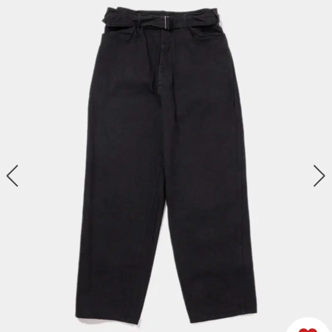 Komori Belted Denim Pants Black 24AW New in 2 sizes on Bunjang