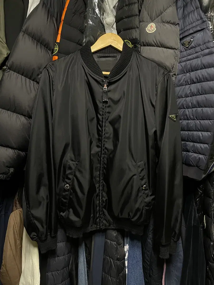 Prada Rina nylon bomber jacket size 48