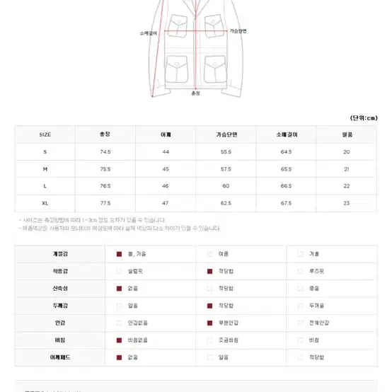 솔티 코튼 퍼티그 자켓 아이보리/M