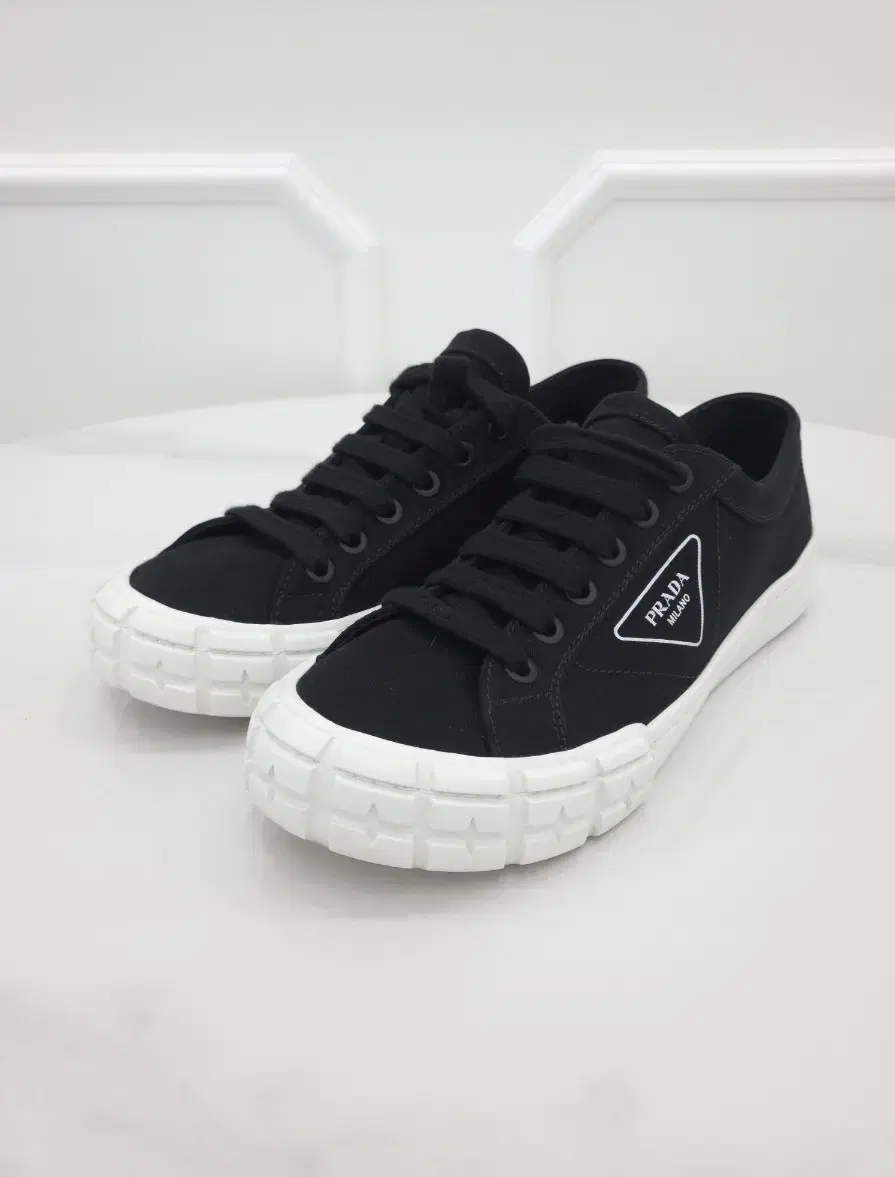 Prada Gabardine Logo Sneakers / 8