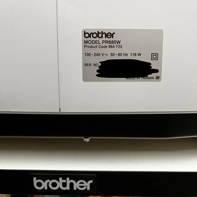 부라더(brother) 자수기 pr680w 판매합니다