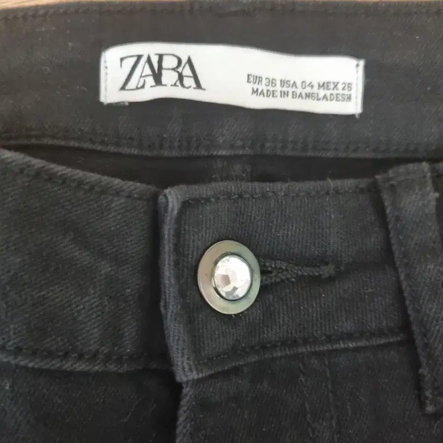 자라 블랙 면바지 스트레이트핏 25인치 zara