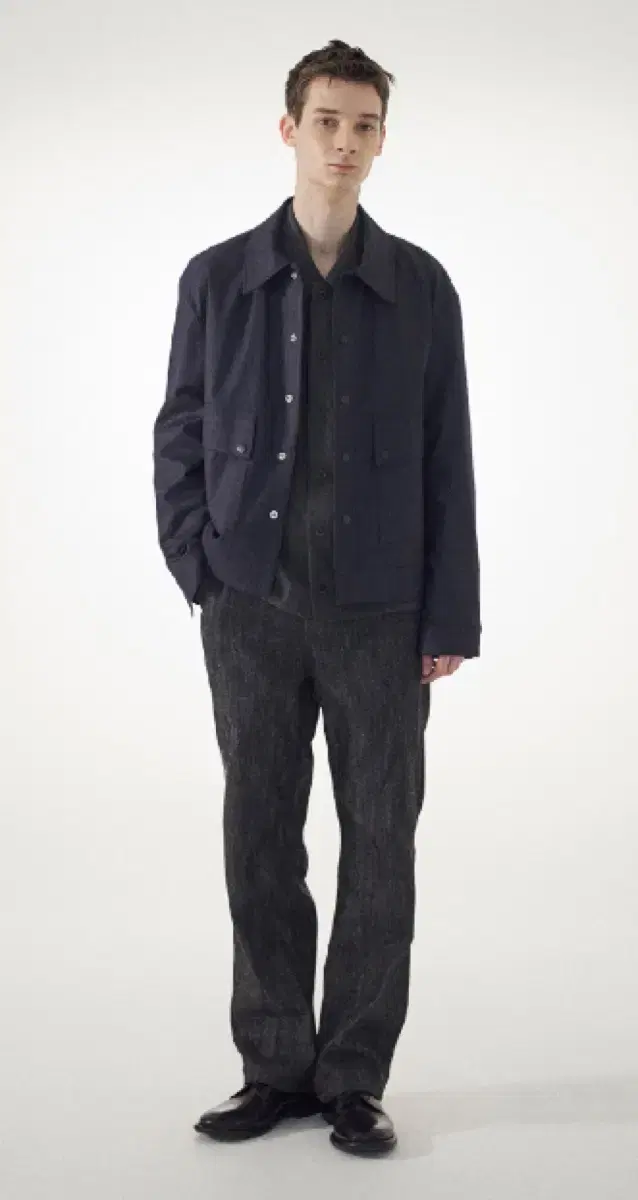 아워스코프 Coated Short Jacket (Deep Navy) 2