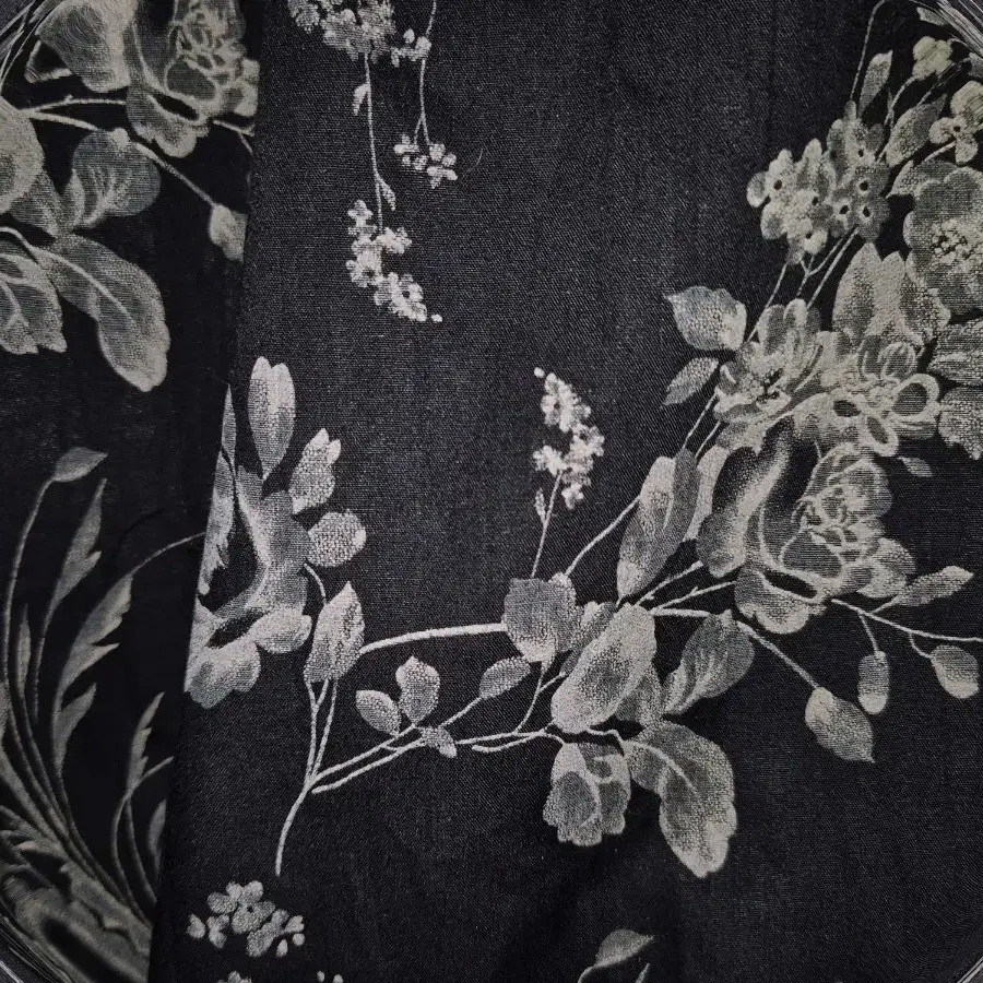 Vintage Oriental floral drawing skirt