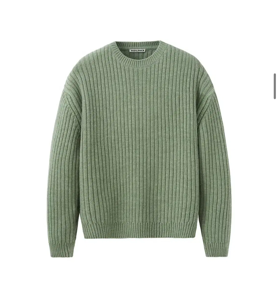 Insilence Wool Ribbed Crewneck Knit