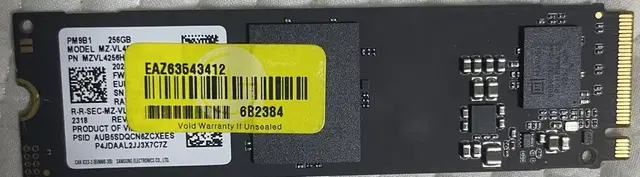 삼성PM9B1 256G nvme 미사용 팝니다