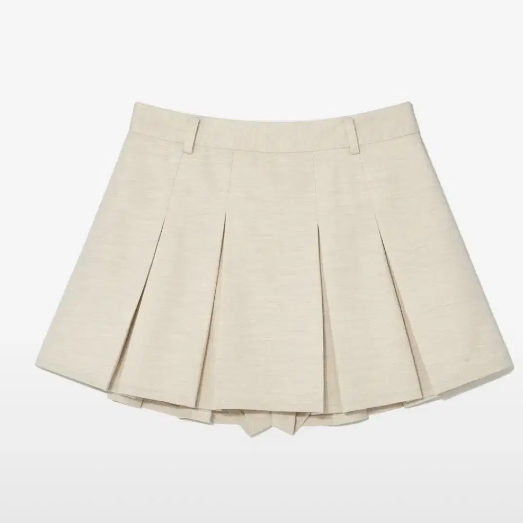 글로니 IVY PLEATED MINI SKIRT (OATMEAL) S