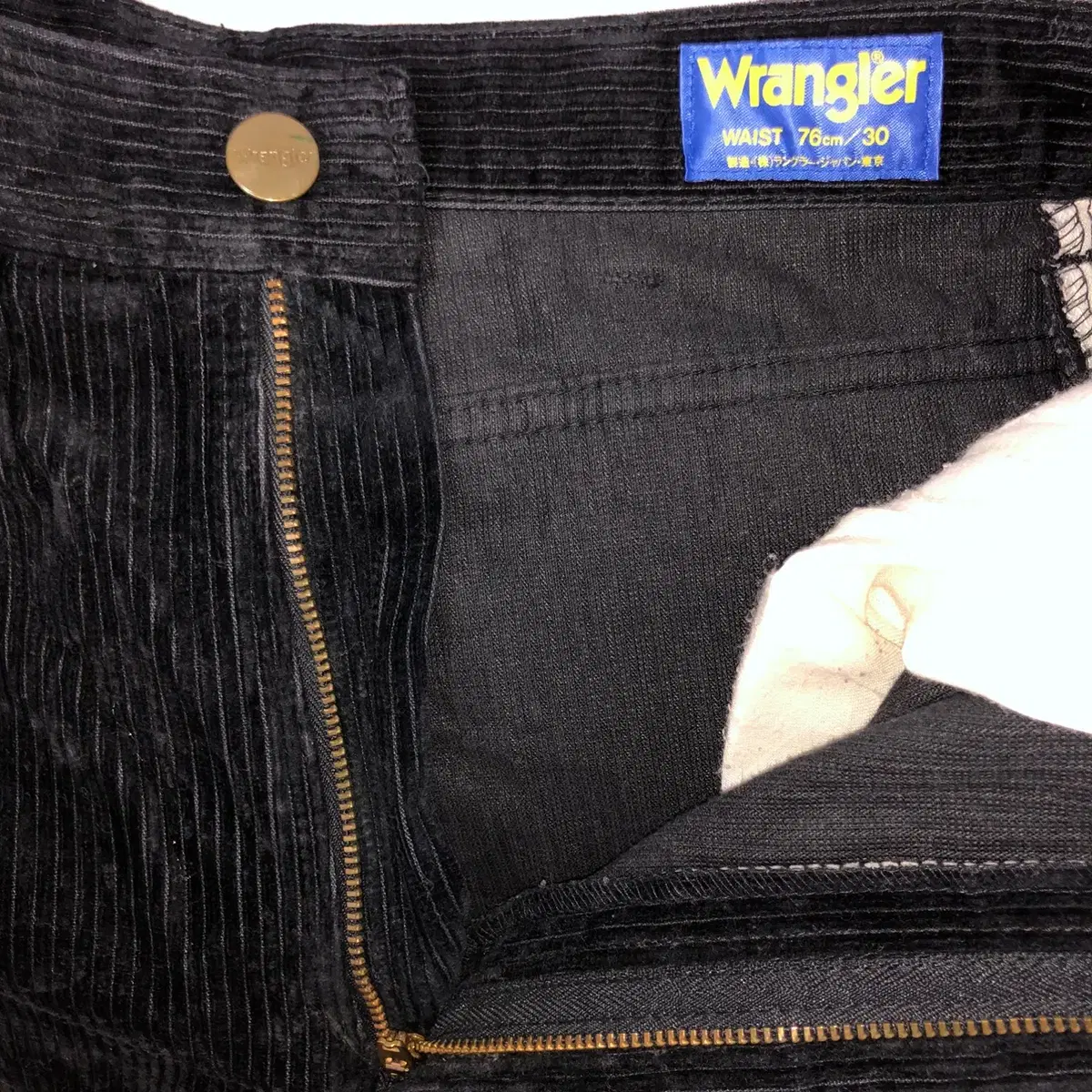 (W30) Vintage 80s Wrangler 코듀로이 블랙 팬츠