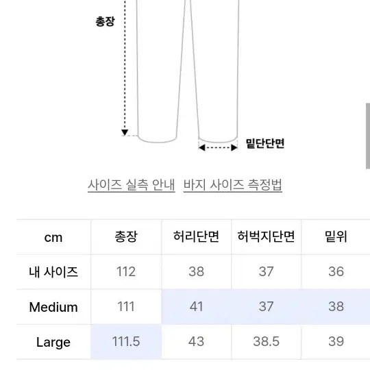 이에이 팬츠 m 브릭