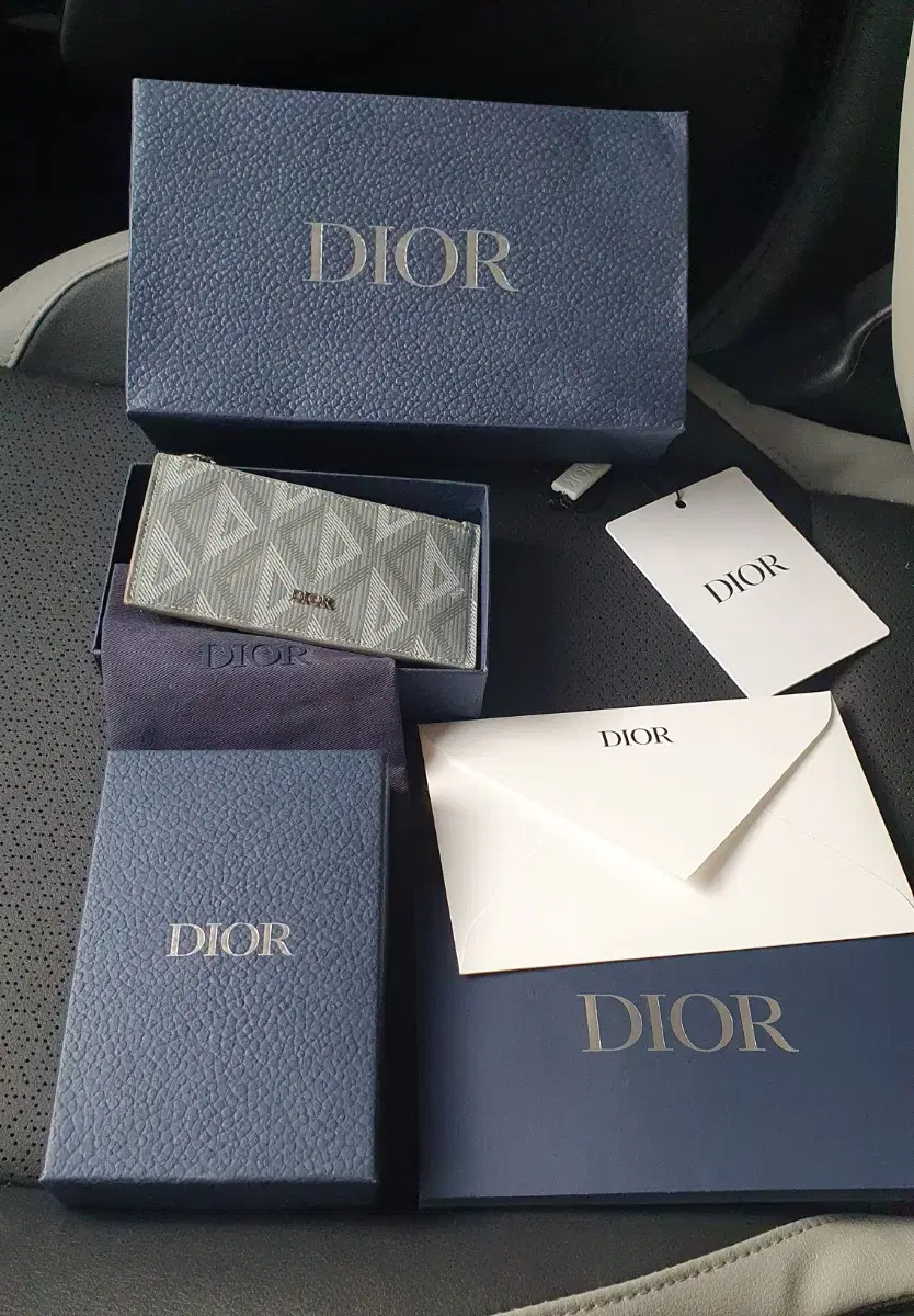 Genuine) Dior Zipper kard Wallet