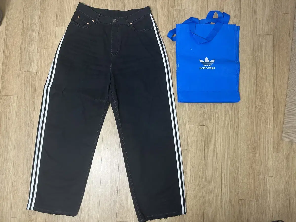 Balenciaga X Adidas size xs black and blue for sale.